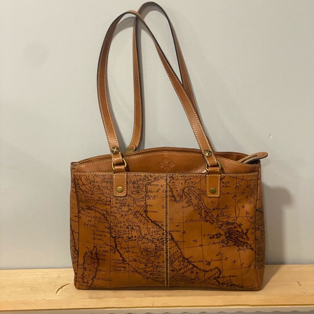 PATRICIA NASH Large Tote Signature Map Shoulder purse Handbag